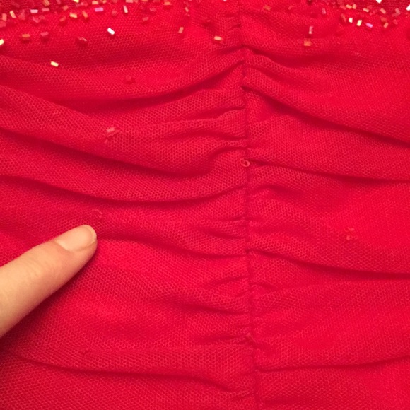 JS Boutique red beaded blouse size L - Picture 6 of 8
